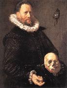 HALS, Frans, Portrait of a Man Holding a Skull s